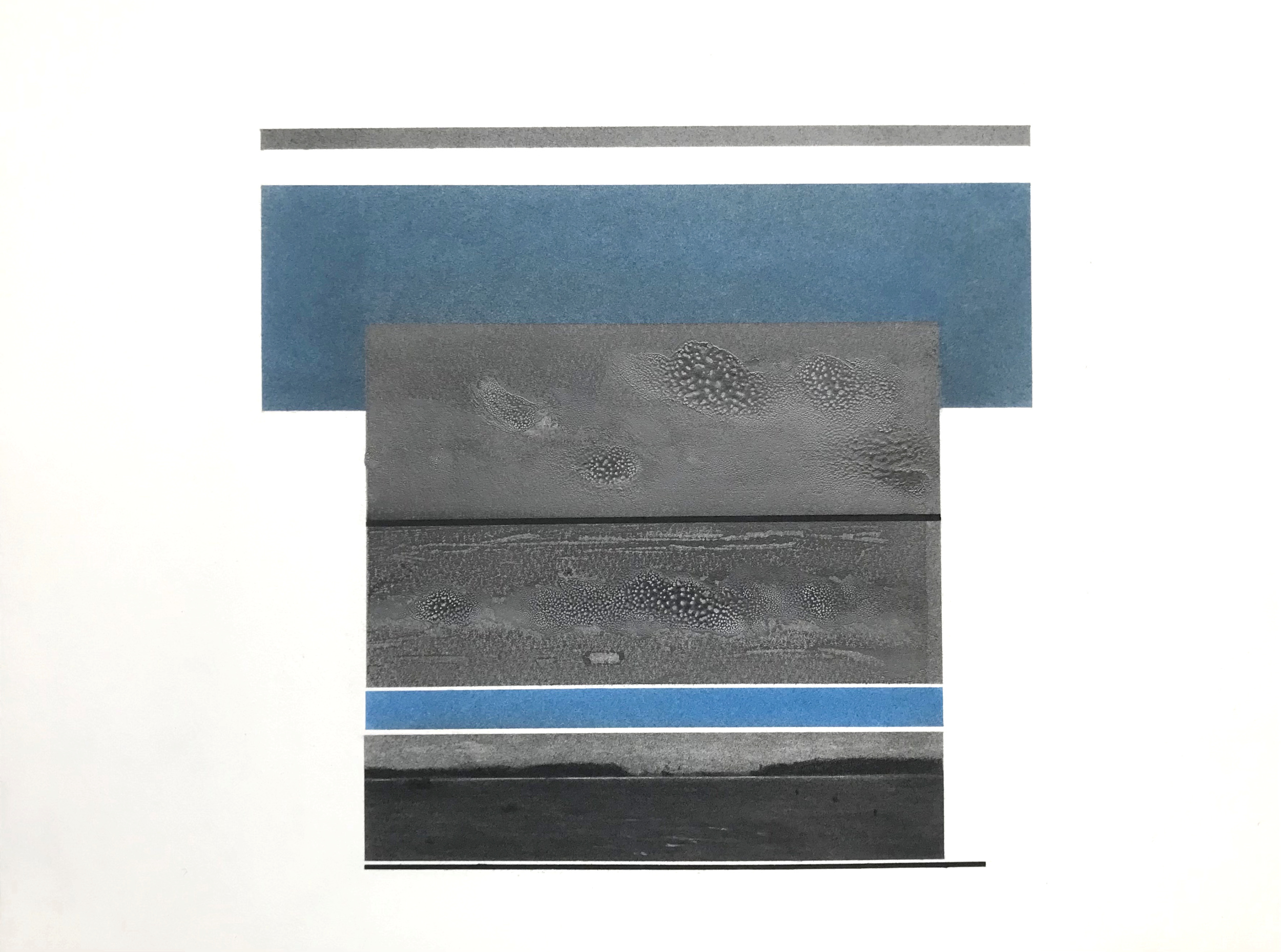 À ras mer Fabien Granet_graphite fusain et pastel sur papier_30x40cm 2024