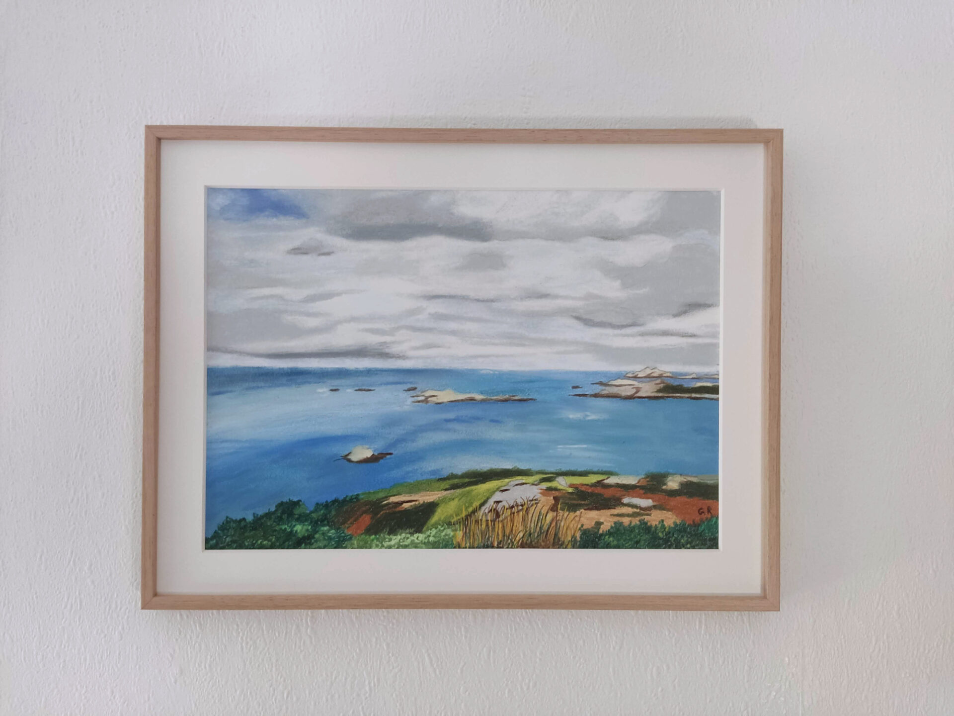 Bleu Oceanique Gabriel Riesnert_Pastel Huile_24x34cm_2025_2