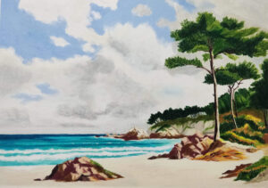 Gabriel Riesnert_ Loin des villes_Pastel huile_35x25cm_2025