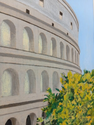 Lieu Commun Colosseo Gabriel Riesnert_21x30_Pastel Huile_2025_9