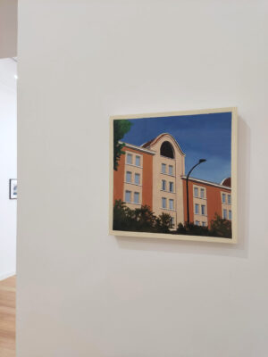 Lieu Commun La cité Gabriel Riesnert _Huile sur bois 30x30cm_2025_2