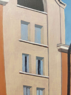 Lieu Commun La cité Gabriel Riesnert _Huile sur bois 30x30cm_2025_7