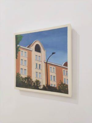 Lieu Commun La cité Gabriel Riesnert _Huile sur bois 30x30cm_2025_8