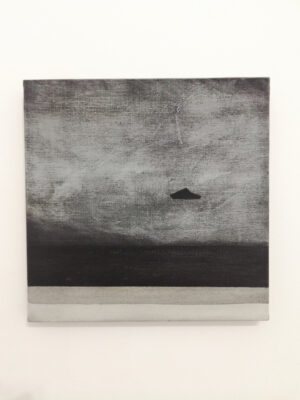 Fata Morgana Fabien Granet fusain acrylique et encre de chine sur toile 30x30cm 2025