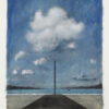 La cale Fabien Granet aquarelle fusain et pastel sur papier 41x31cm 2024