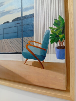 Fenêtre sur mer Gabriel Riesnert 41x33 cm Huile sur Lin 2025_6