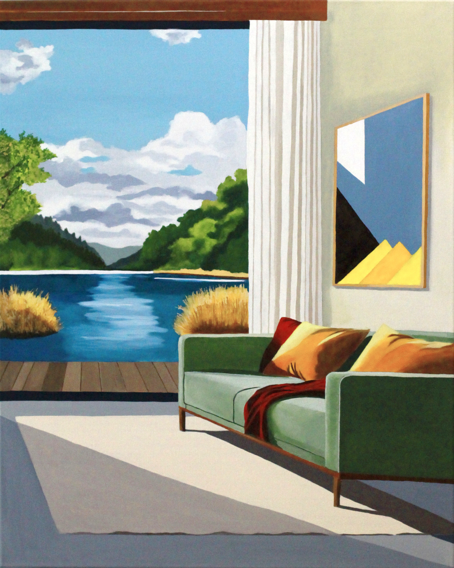 Fenêtre sur lac Gabriel Riesnert_Huile sur toile_65x81cm_2026_12