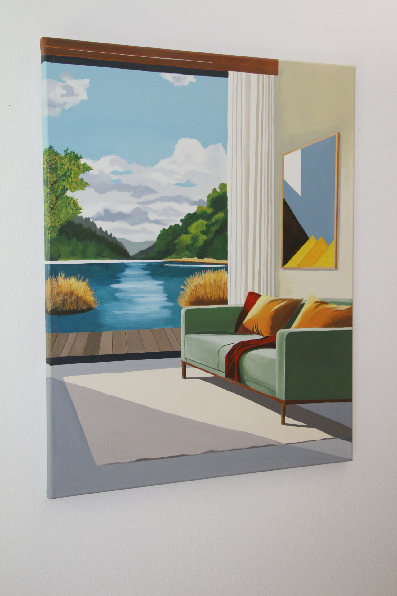 Fenêtre sur lac Gabriel Riesnert_Huile sur toile_65x81cm_2026_2