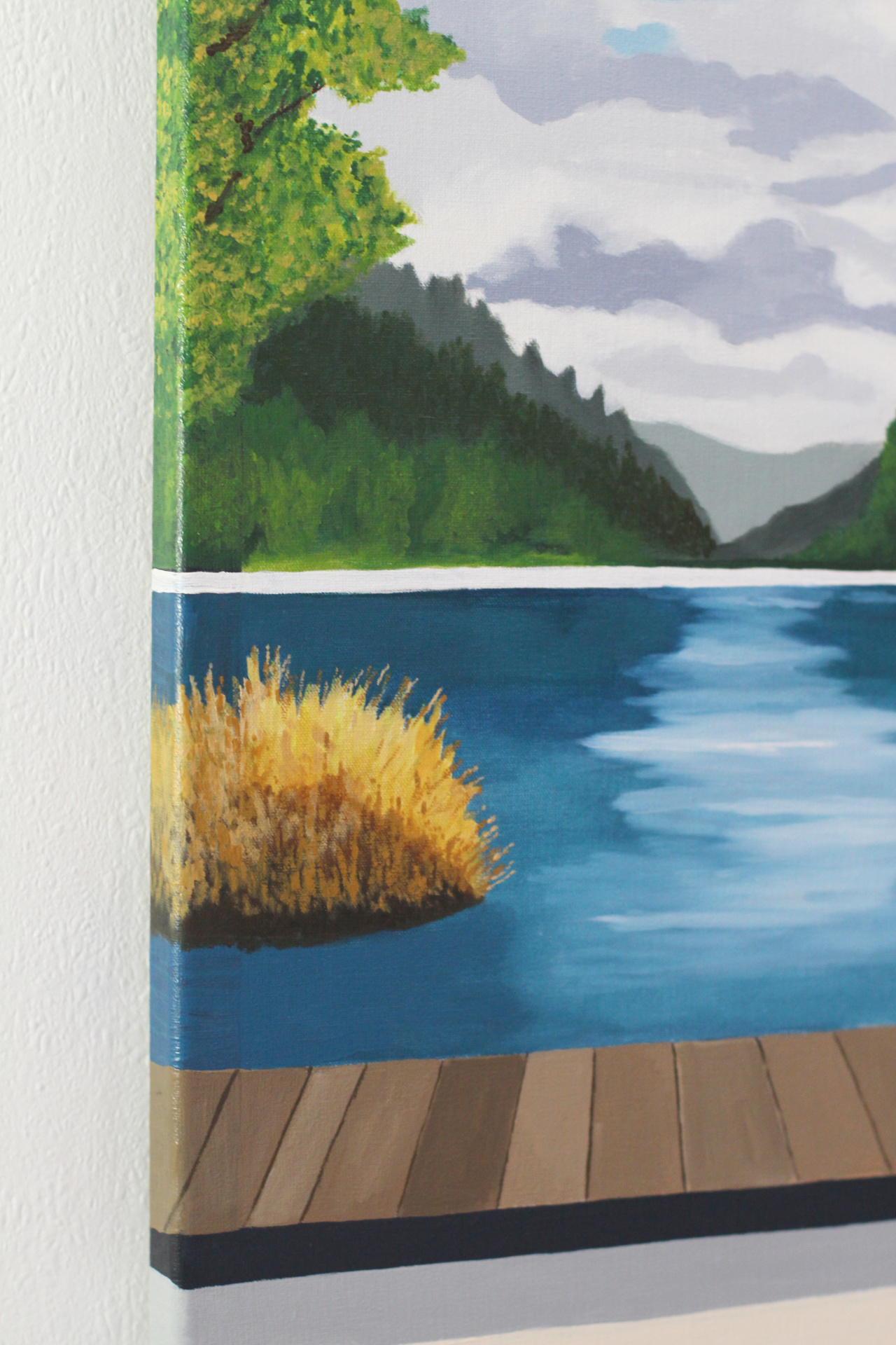 Fenêtre sur lac Gabriel Riesnert_Huile sur toile_65x81cm_2026_7
